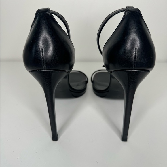Yves Saint Laurent Paris Black Amber Ankle Sandals Sz 38.5 - Picture 3 of 6
